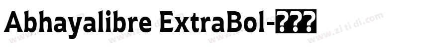 Abhayalibre ExtraBol字体转换